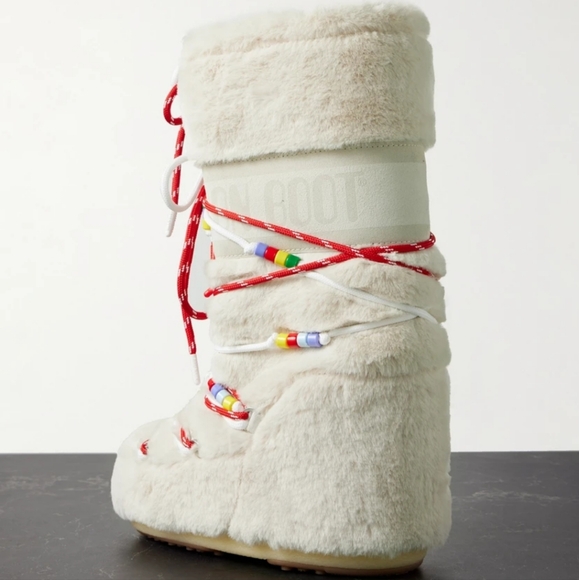 Moon Boot Faux Fur Beaded Snow Boots MSRP $595 - Picture 5 of 17